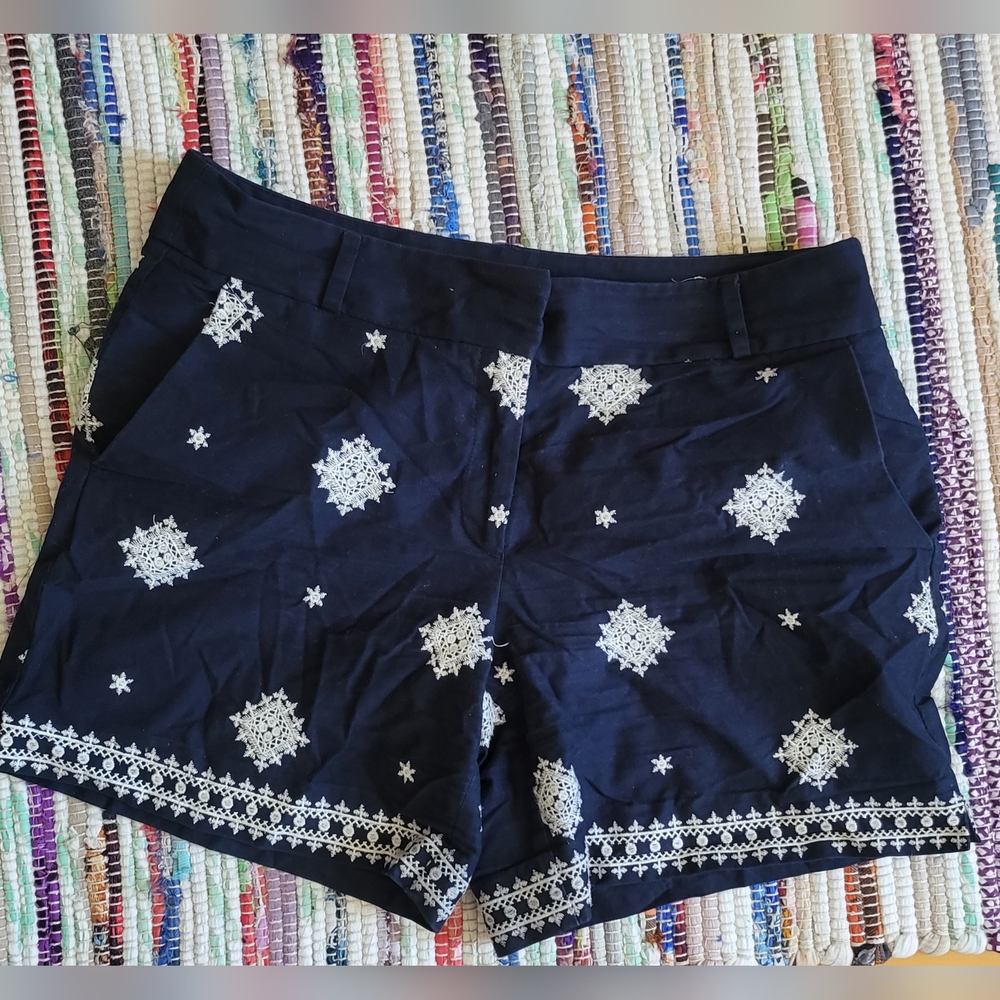Ann Taylor Loft Embroidered Shorts